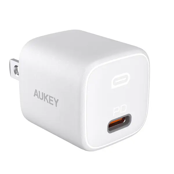 Cargador Aukey Pared Ultra Portable 20w PD Wall Color Blanco