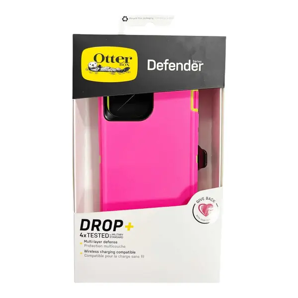 Case OtterBox Defender | iPhone 13 Pro Max | Rosado/verde